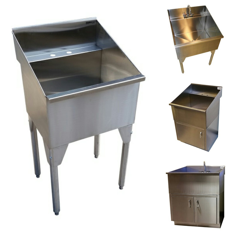 Stainless steel laundry utility sink